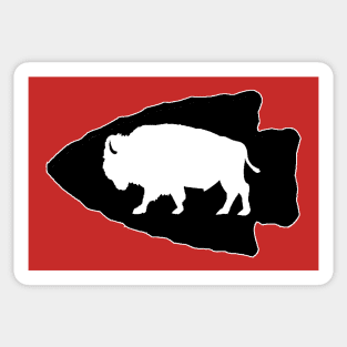 White Bison Arrowhead Sticker